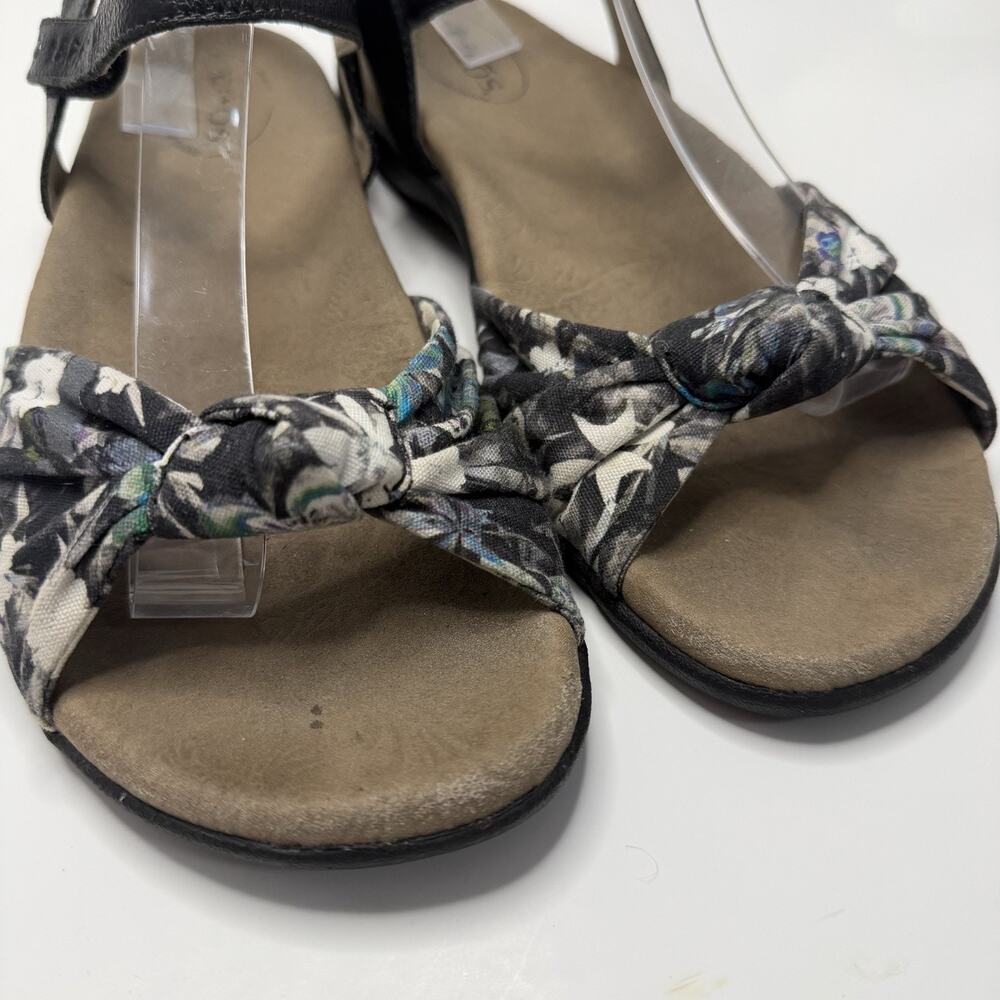 Taos Knotty Knot Floral Leather Flat Ankle Strap Sandals Shoes Women’s 10 - Picture 3 of 11